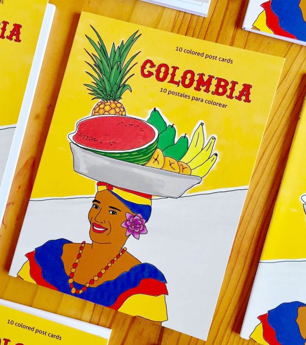 postales colorear Bogota diseño colombia
